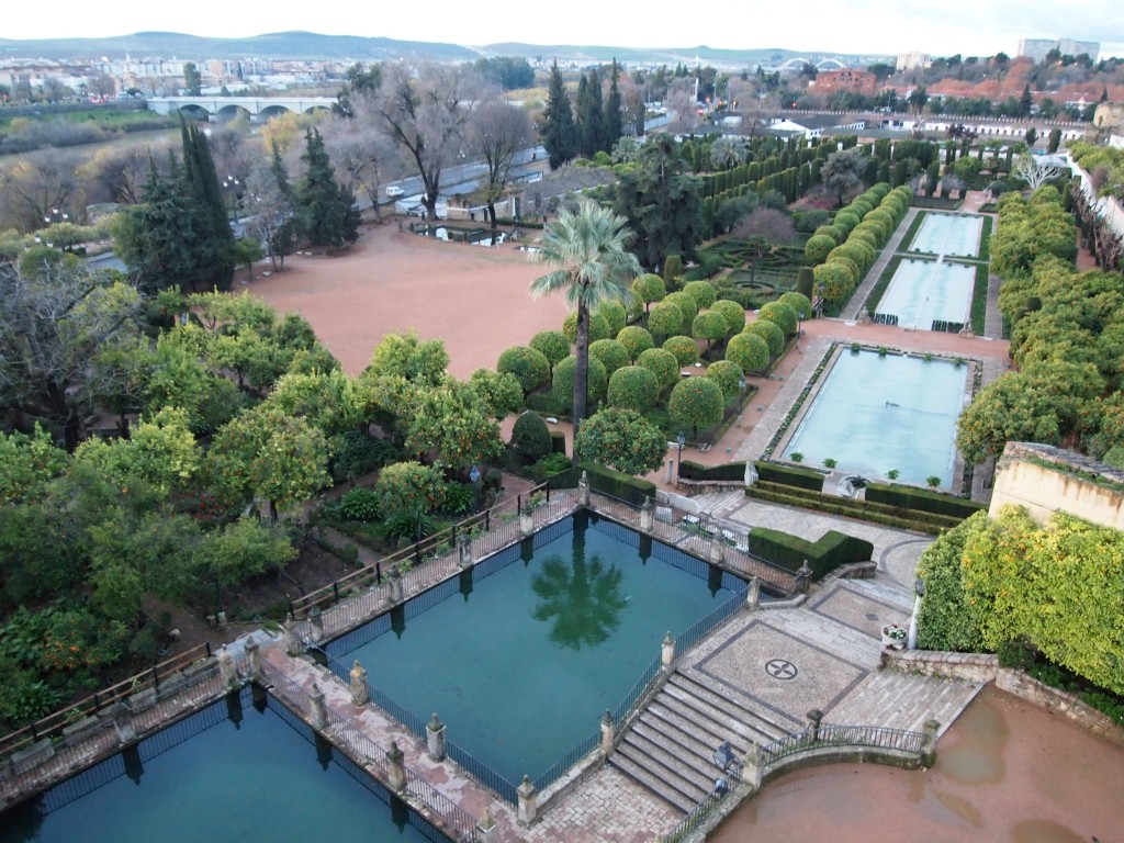 Vista panorámica de los Jardínes del Alcazar