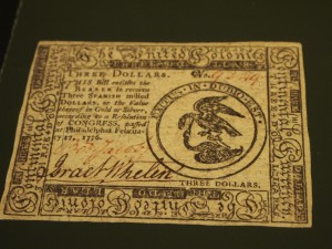 El primer billete de dólar.