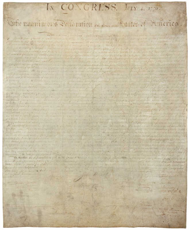 Declaración de Independencia de constitución de los Estdos Unidos de América, de 1776